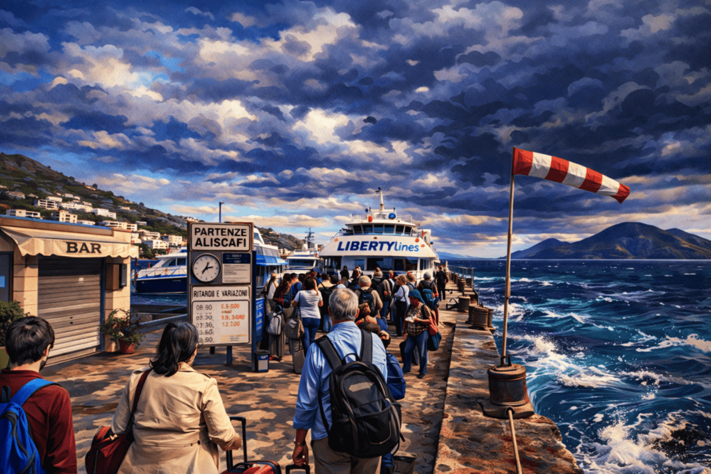 eolie aliscafi mare mosso