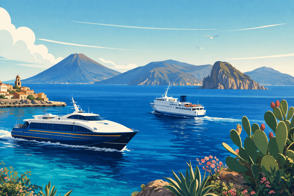 nave e aliscafo alle isole eolie